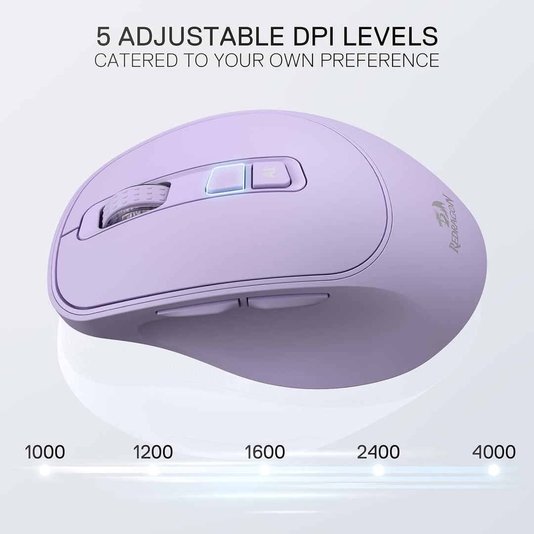 Redragon BM4195 AI Smart Wireless Maus, 2.4G & BT Computer Büromaus, Übersetzung & Sprachschreibung,