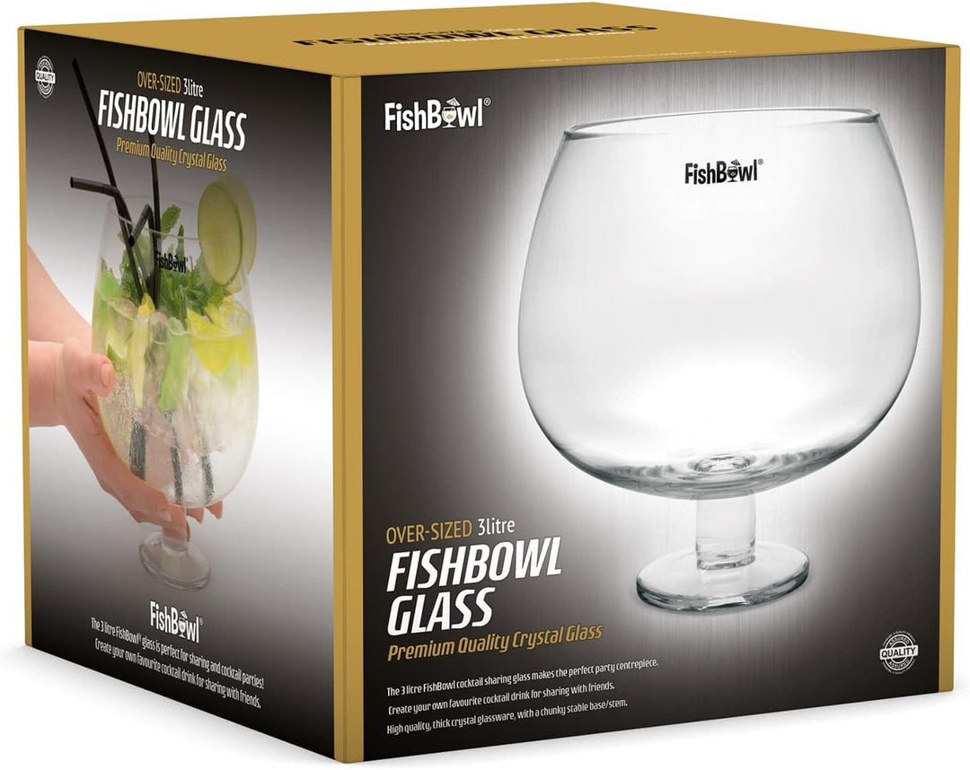 Fishbowl Übergrosses Cocktailglas, Jumbo, aus Glas, extra gross, 20 cm, einzeln (3 Liter)