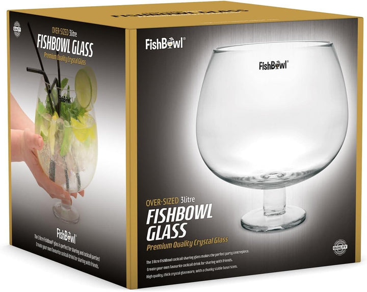 Fishbowl Übergrosses Cocktailglas, Jumbo, aus Glas, extra gross, 20 cm, einzeln (3 Liter)