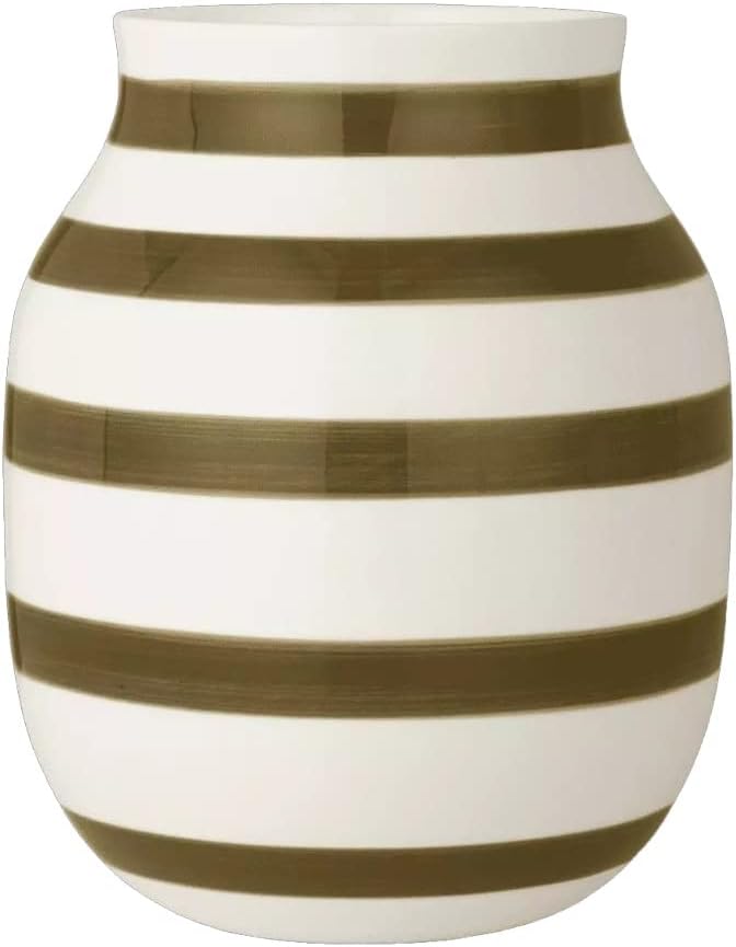 Kähler Design Vase Omaggio Olivgrün aus Keramik hergestellt, Farbe: Olivgrün, EIN Design-Klassiker,