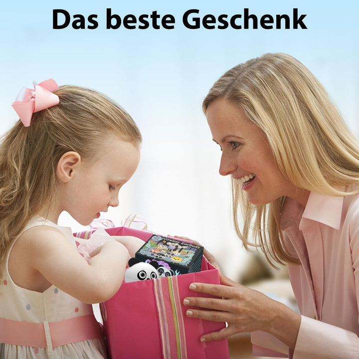 Bluetooth Kopfhörer Kinder, In Ear Kinder Kopfhörer mit 85 dB Lautstärkebegrenzung, Niedliche Panda