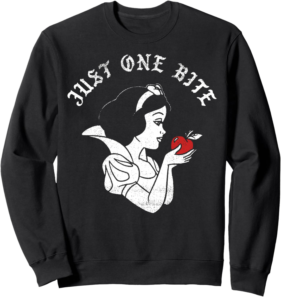 Disney Snow White Just One Bite Side Profile White Stamp Sweatshirt