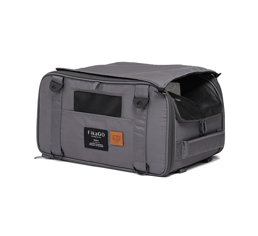 FikaGO 3-in-1 Reise-Tragetasche für Hunde und Katzen Truffle Plus – Rucksack, Schultertasche & Handg