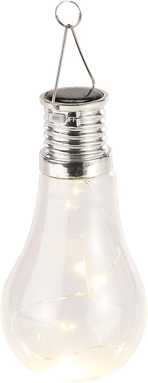 Lunartec Solarbirne: 4er-Set Solar-LED-Lampen in Glühbirnen-Form, 3 warmweisse LEDs, 2 Lumen (Solar
