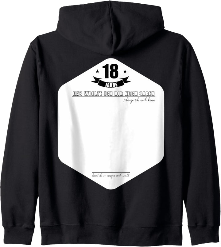 18 Jahre Geburtstagsfeier Lustiges 18 Geburtstag Gästebuch Kapuzenjacke