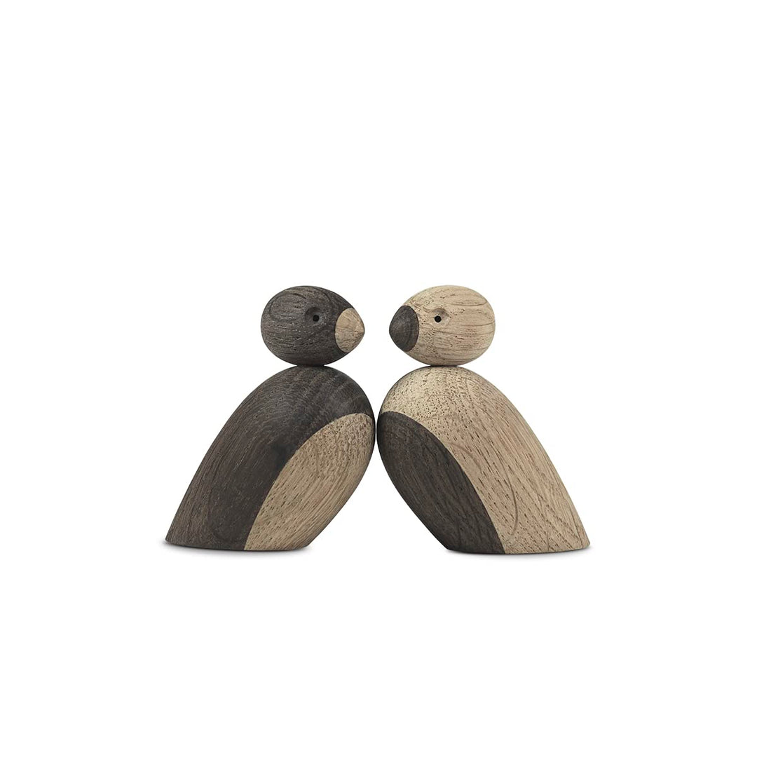 Kay Bojesen Spatzenpärchen klein Figuren 5.5 cm Holzfiguren, Holz Natural small Braun, Natural small