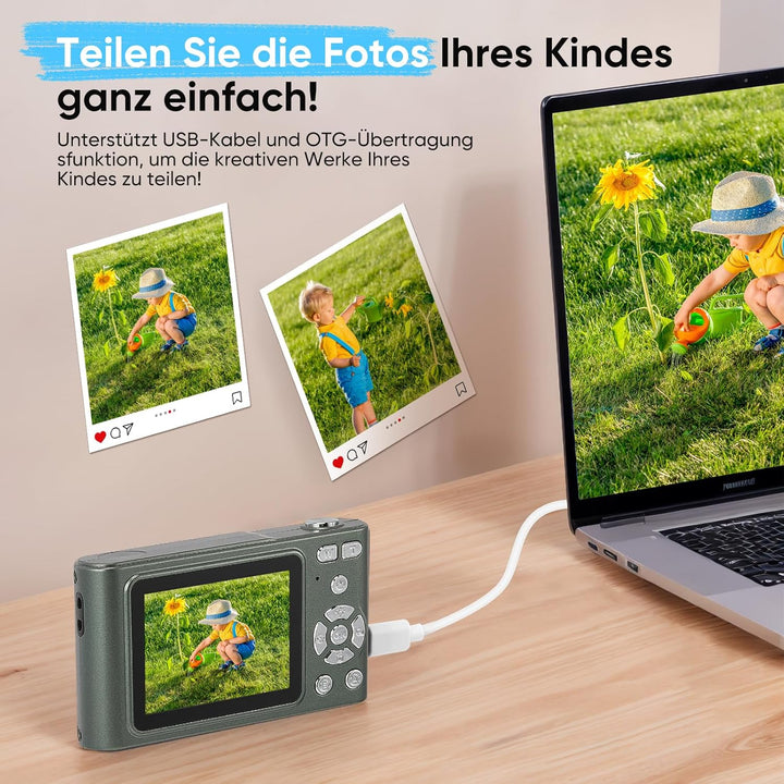 Keychain Retro Kamera Kinder, Autofokus Mini Digitalkamera Vintage,digital Kamera mit Handy übertrag