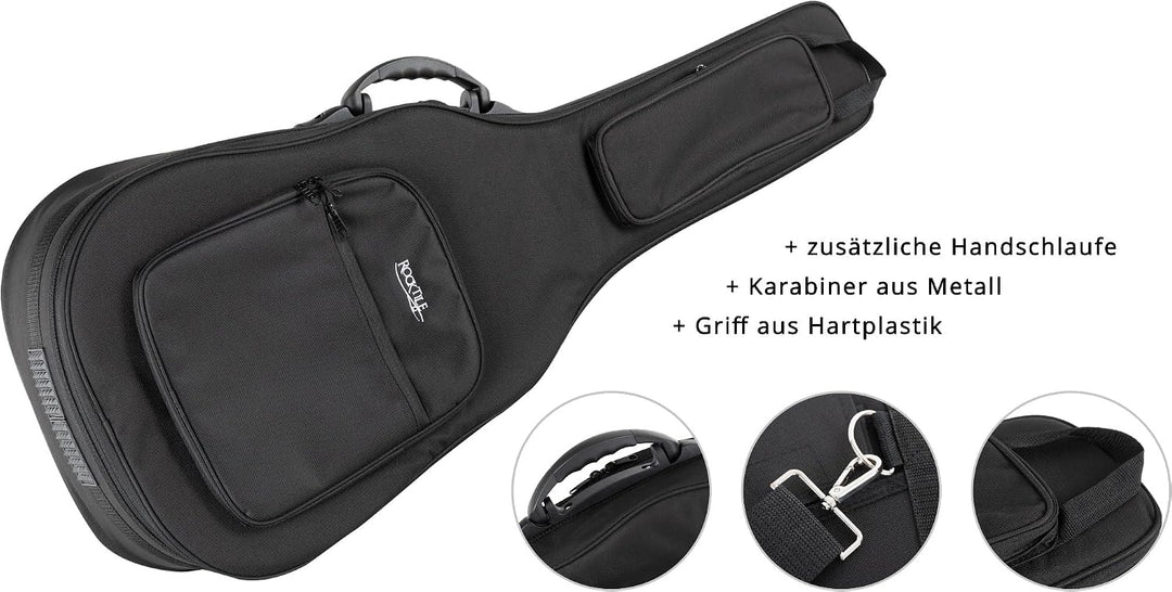 ROCKTILE WGSC-4122BK Softcase für Westerngitarre, Aussenabmessungen: ca. 110 | Passend für jede West