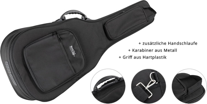 ROCKTILE WGSC-4122BK Softcase für Westerngitarre, Aussenabmessungen: ca. 110 | Passend für jede West