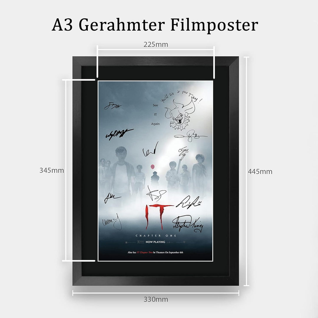 HWC Trading A3 FR IT Chapter One Bill Skarsgård und Cast Geschenke Printed Poster Autogramm Bild für