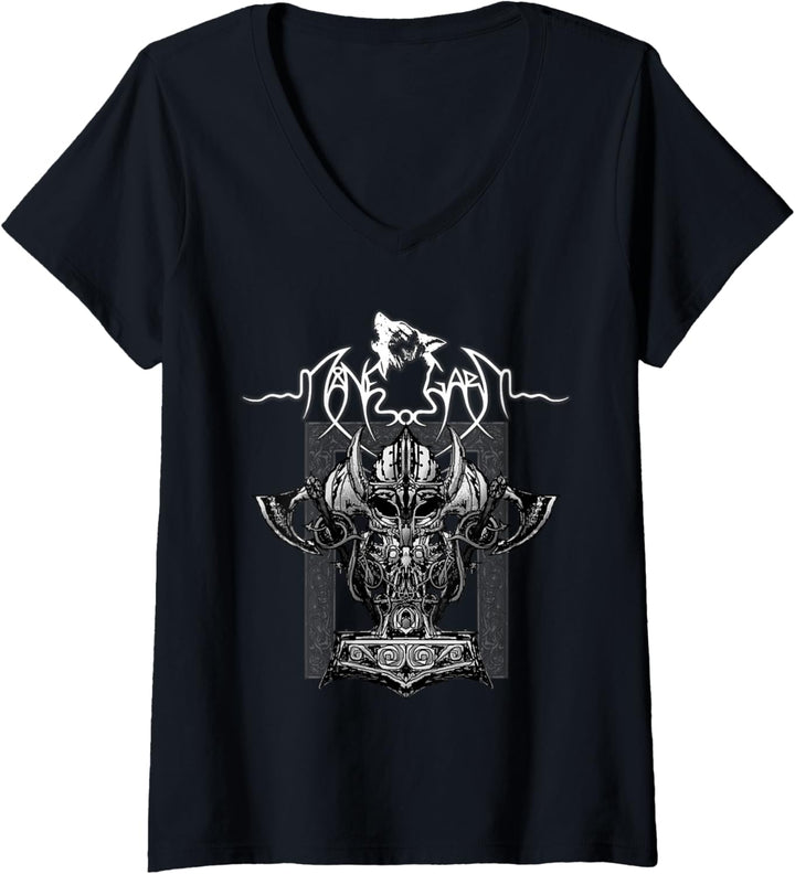 Månegarm - Wikinger T-Shirt mit V-Ausschnitt