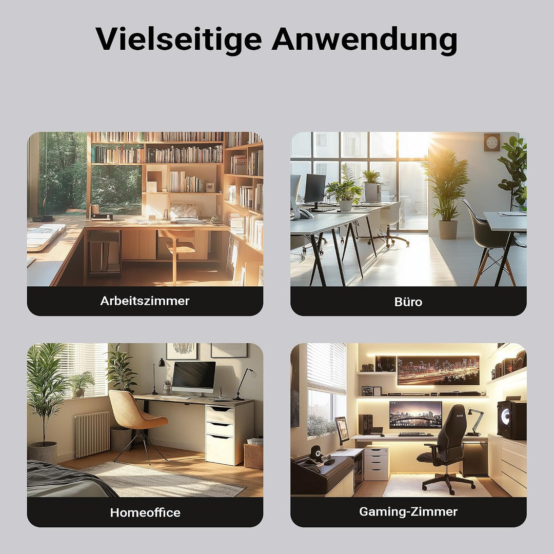 Wiltec Untertisch PC-Halterung mit Gleitschiene 360° Schwenkbar für Computer-Gehäuse bis 10kg, mit G