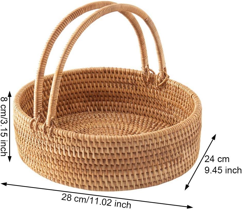 Picknickkorb Aus Weidengeflecht Griff, Grosser Leerer Geschenkkorb Zum Befüllen, Oben Offene Markter