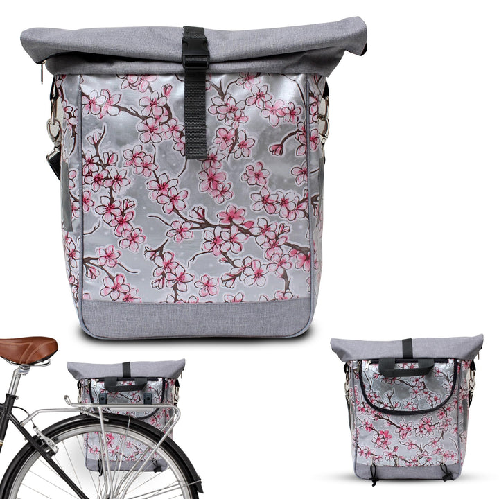 IKURI einseitige Fahrradtasche für Gepäckträger Satteltasche Einzeltasche Packtasche, abnehmbar, mit