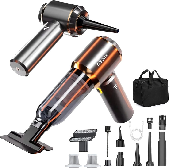 Handstaubsauger Akku, 26000PA Auto Staubsauger, Upgrade-Schnellladung, 3-Gang Akku Staubsauger mit B