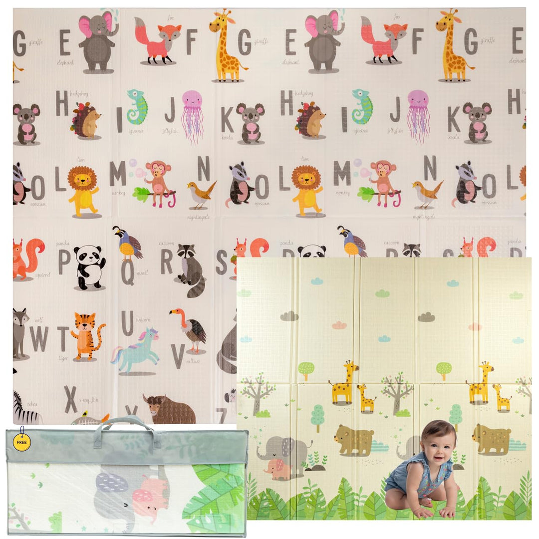 Baby-Spielmatte, faltbar, sensorisch, wasserdicht, ungiftig, wendbar. Vielseitige Matte, perfekt zum