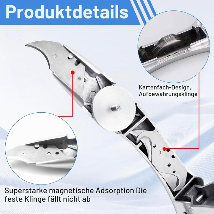 Teppichmesser Hakenklinge, Teppichmesser Profi mit 8 Stück Ersatzklingen, Cuttermesser Teppich, Cutt