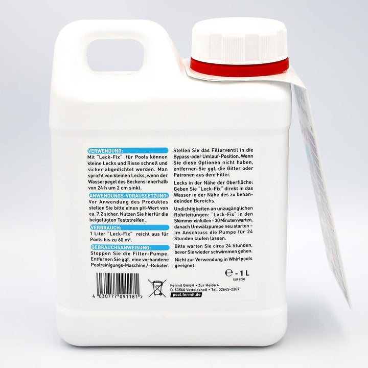 Fermit Dichtmittel Leck-Fix 1L Kanister 50m³ bis 60m³ für Pools