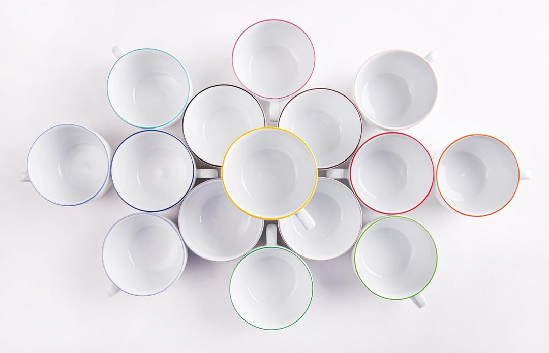 KAHLA Pronto Line Frühstücksteller 20,5 cm Line cool gray | Beilagenteller mit grauer Linie aus Porz