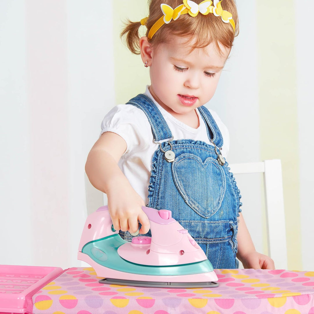 Battat - Bester gebügelter Bügeltisch - Hausputzset für Kinder - Spielzeugeisen - Zusammenklappbarer