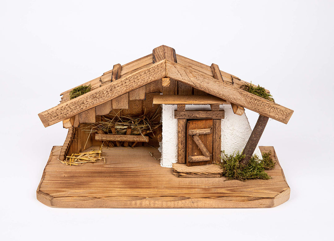 Weihnachtskrippe W16 aus Holz Krippe Weihnachtskrippen Stall Krippen