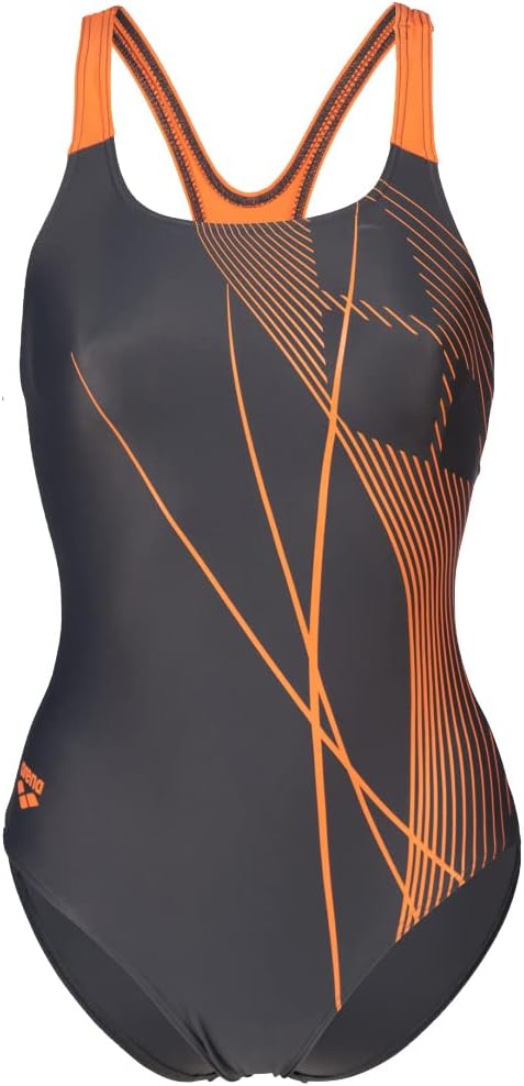 ARENA Damen Women's Branch Swimsuit Swim Pro Back Lb One Piece Swimsuit 34 Asphalt-nespola, 34 Aspha