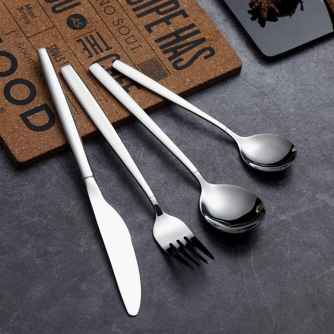 Berglander Besteck Set 24 Stücke, Edelstahl besteck set, Service für 6 Personen 2. Itano 24 7. Silbe