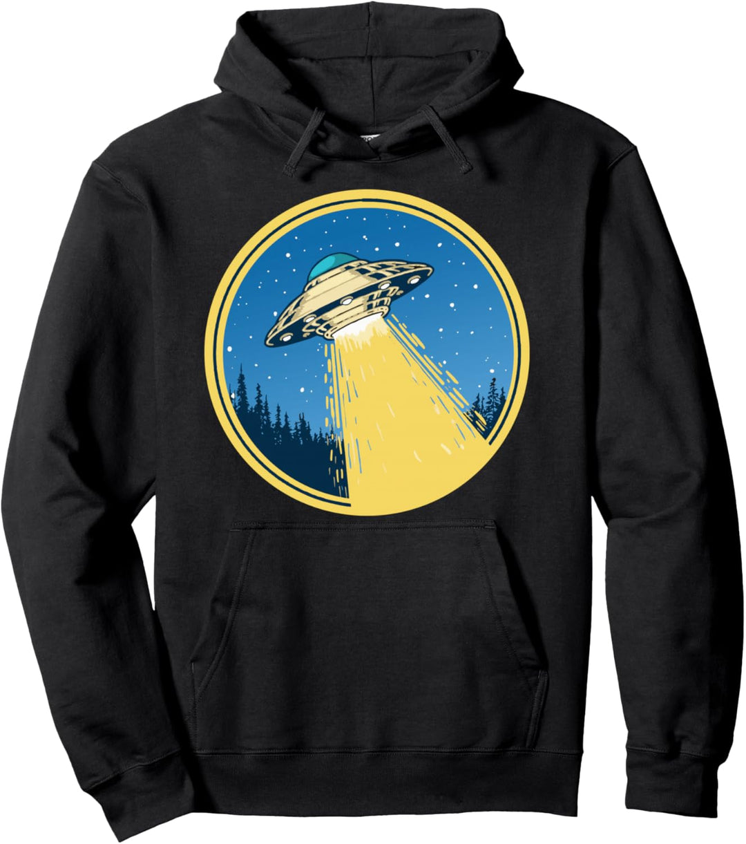 Abduction! Vintage Funny UFO Flying Saucer Pullover Hoodie