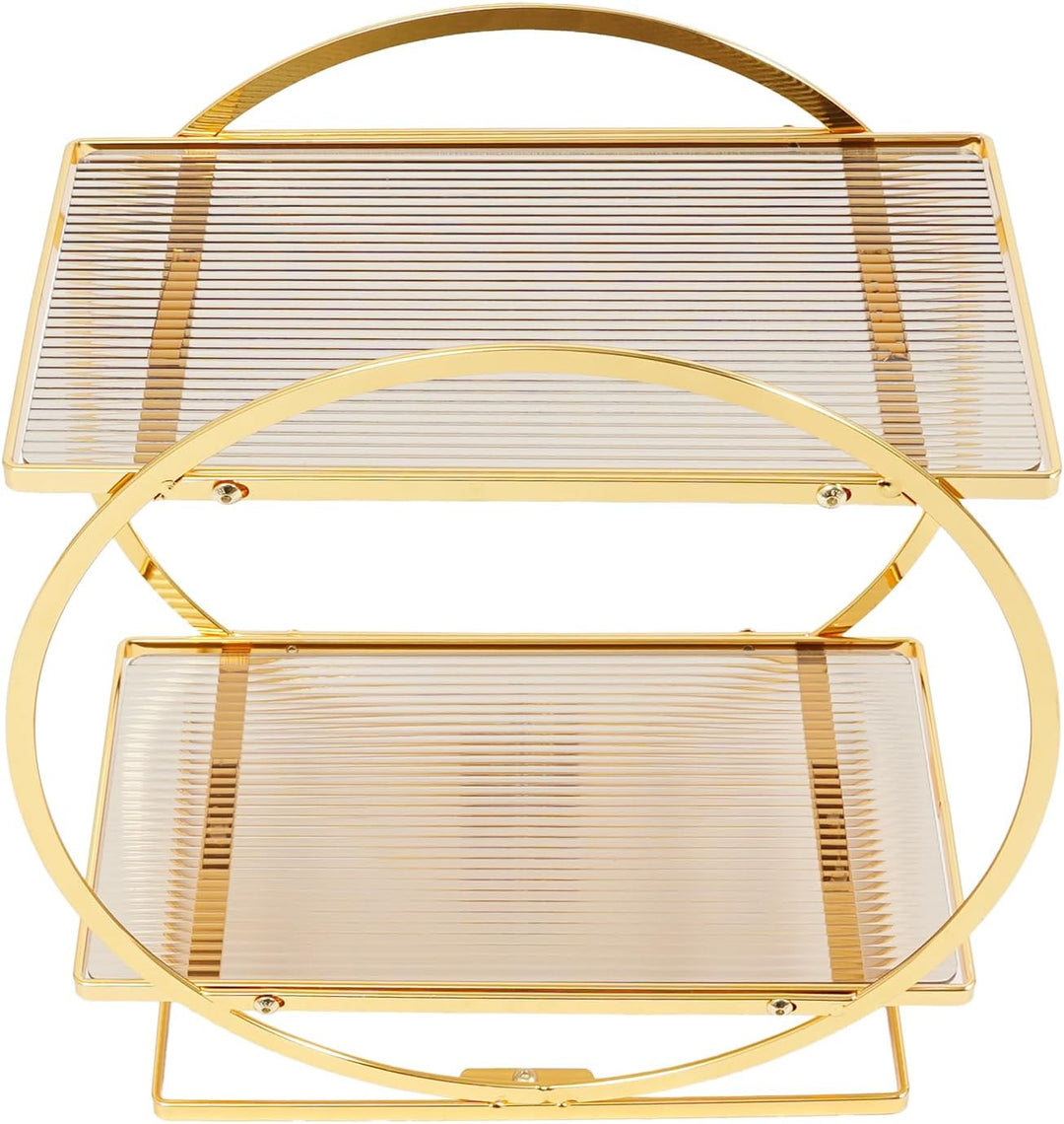 Make-up Organizer, Doppellagige Parfüm Organizer für Kommode, moderner Stil geeignet für Bad Küche u
