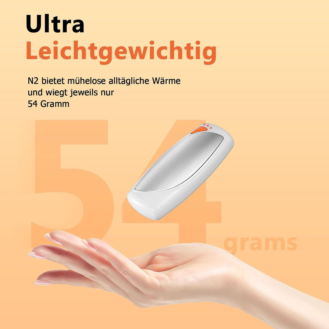 COTOP Handwärmer Elektrisch, 2er Set Taschenwärmer Wiederverwendbar mit Ladecase, 14.000 mAh Akku Au