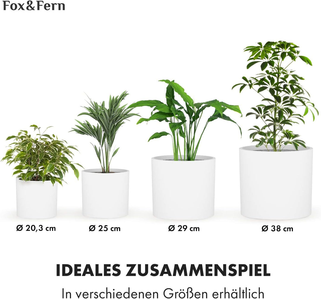 Fox & Fern Übertopf S - Blumentopf inkl. Wasserabfluss - Blumentopf hoch 18cm - Übertöpfe für Zimmer