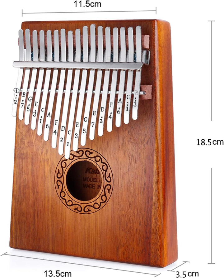Kalimba 17 Schlüssel, Nabance Daumenklavier Kalimba Professionelles Finger Daumen Piano Karimba Inst