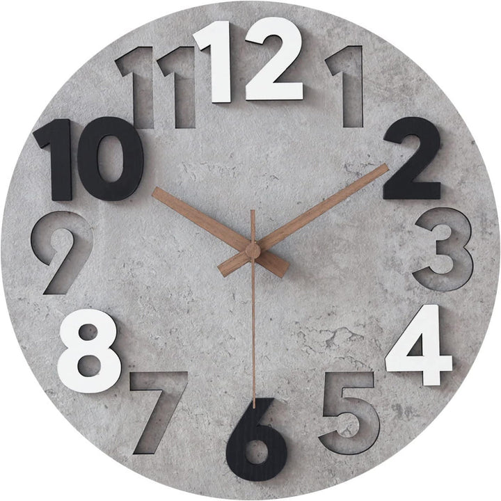 Stellarize Wanduhr Gross Ohne Tickgeräusche Modern Holz 3D Küchenuhr für Wohnzimmer Kinderzimmer Bür