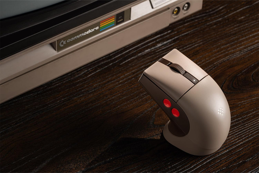 8BitDo Retro R8 Mouse with Charging Dock, PAW 3395 Optical Sensor DPI 26,000, Wireless Mouse with 4K