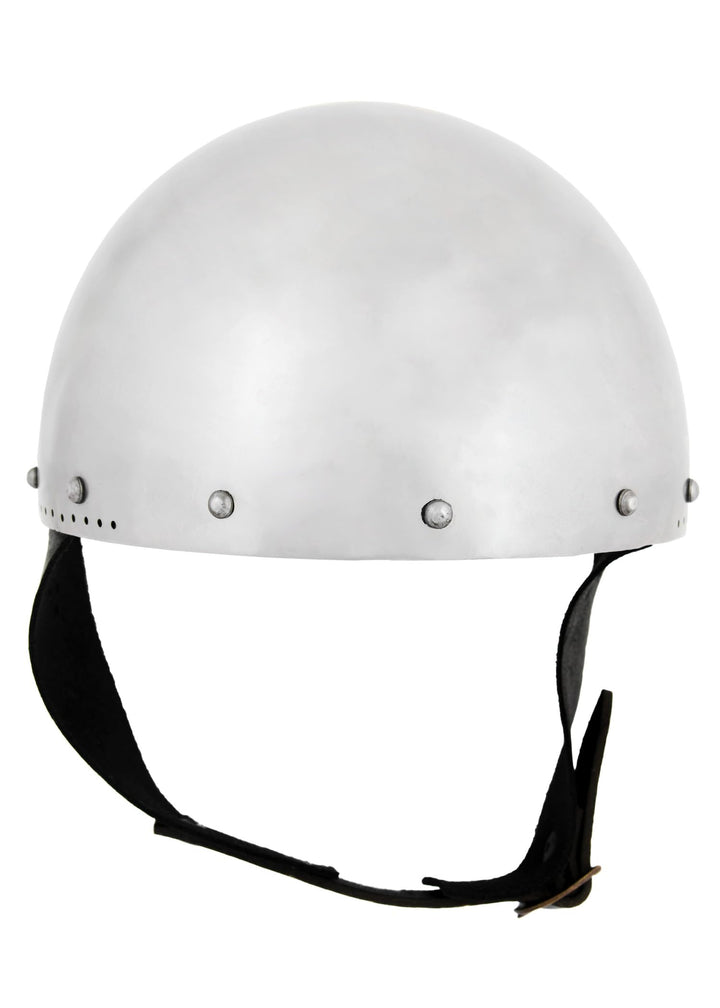Ulfberth - Mittelalter Hirnhaube aus 2 mm Stahl – Schaukampftauglich – Reenactment Helm mit Lederinl
