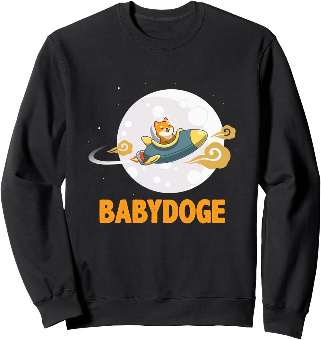 Baby Doge Münze Krypto Kryptowährung Shiba Babydoge Moon Sweatshirt