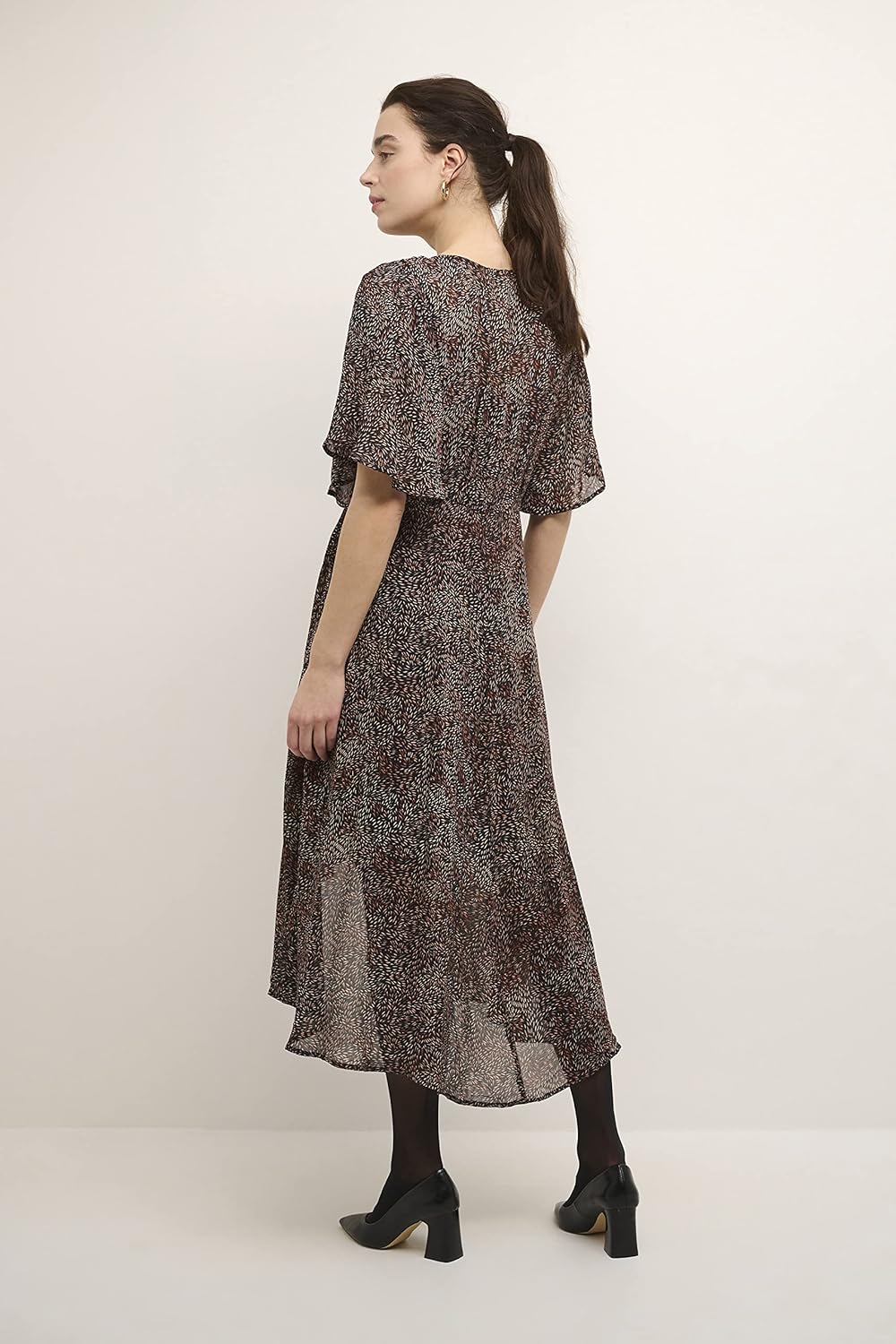 Cream Damen Crpenla Dress-Zally Fit Lässiges Nachtkleid 40 Black Small Leaves, 40 Black Small Leaves