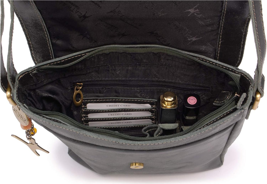 Catwalk Collection Handbags - Vintage Grobem Leder - CATWALK COLLECTION - Mittlere Grösse - Umhänget