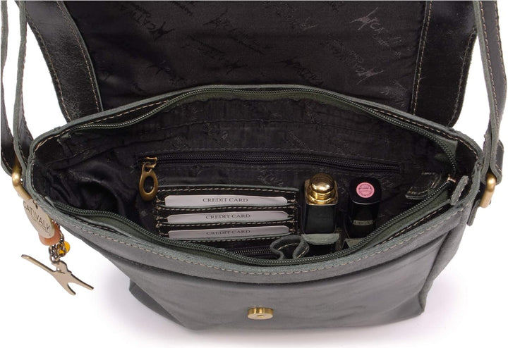 Catwalk Collection Handbags - Vintage Grobem Leder - CATWALK COLLECTION - Mittlere Grösse - Umhänget