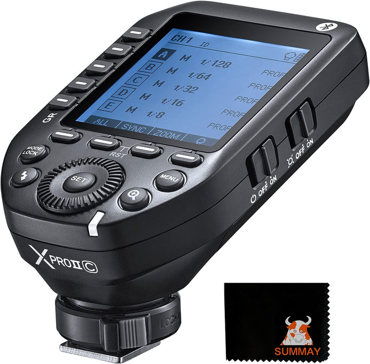 Godox XProII-C TTL Wireless Flash Trigger 1/8000s HSS, TCM Instantaneous Switching, APP Control, 16