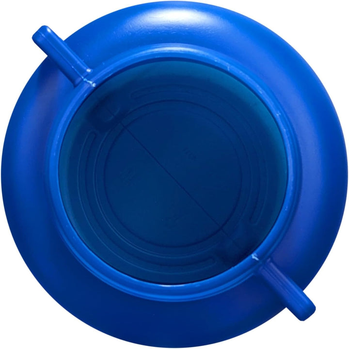 plasteo® 40 Liter Weithalsfass mit Deckel und Henkel Rund Blau, Lebensmittelecht und BPA-Frei, Futte