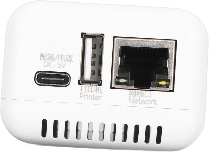 Dpofirs USB 2.0-Netzwerk-Druckserver, LAN-Druckfreigabeserver für USB-Drucker, Computer-Druckserver-