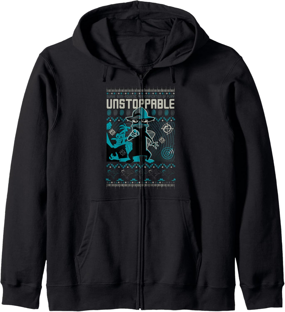 Disney Phineas And Ferb Unstoppable Perry Poster Kapuzenjacke