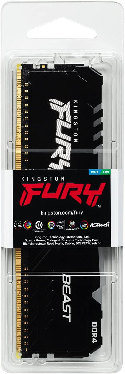Kingston FURY Beast RGB 8GB 2666MT/s DDR4 CL16 Desktop Speicher Einzelnes Modul KF426C16BBA/8 8GB Ei