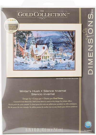 Dimensions Gezählter Kreuzstick Set, Winter's Hush Gold Collection Winter's Hush, Gold Collection Wi