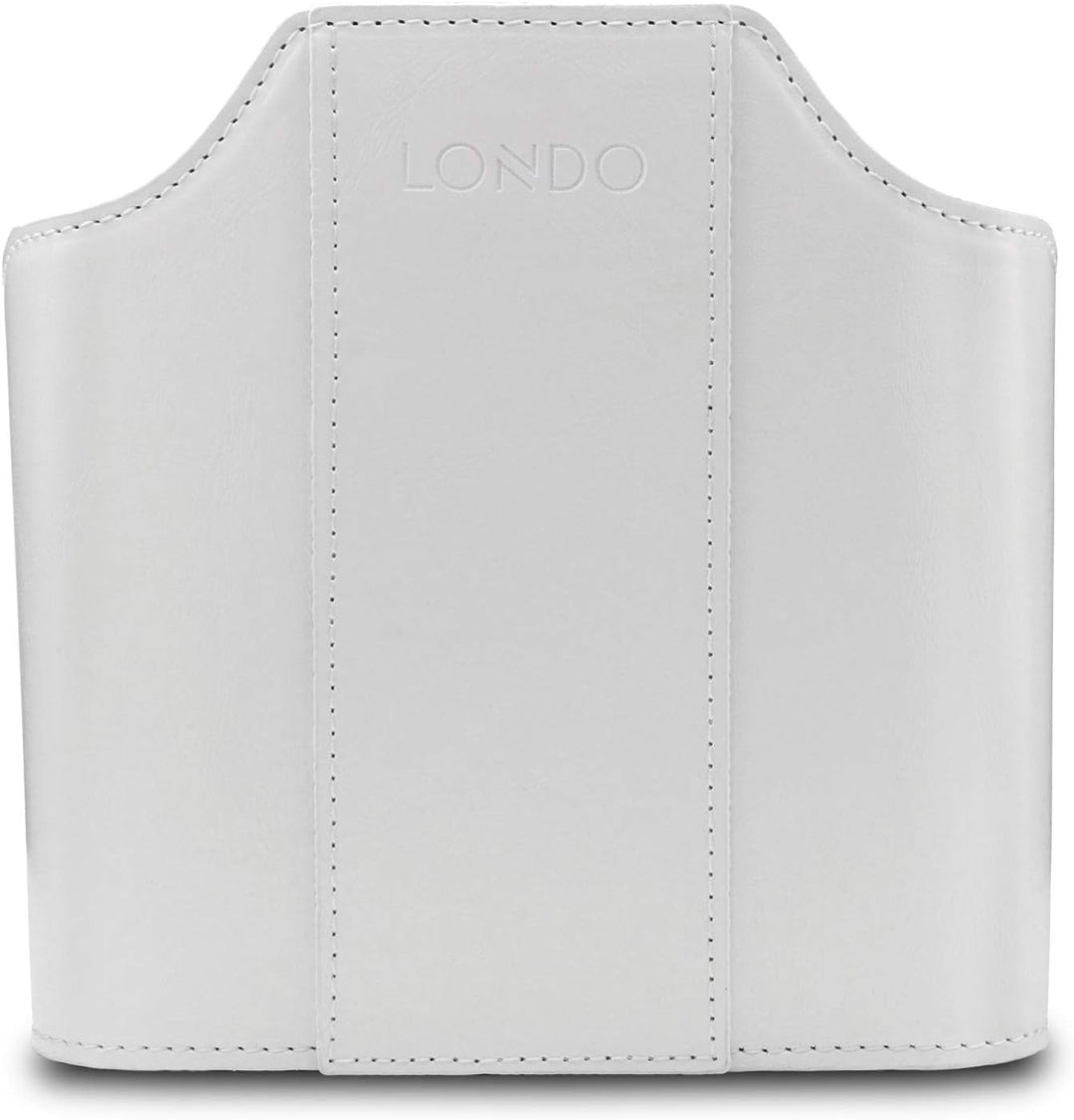 Londo Leder Fernbedienung Organizer und Halter mit Tablet Fach (Weiss) & Leder Taschenleerer - Vide