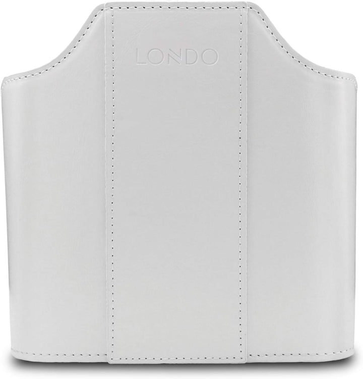 Londo Leder Fernbedienung Organizer und Halter mit Tablet Fach (Weiss) & Leder Taschenleerer - Vide