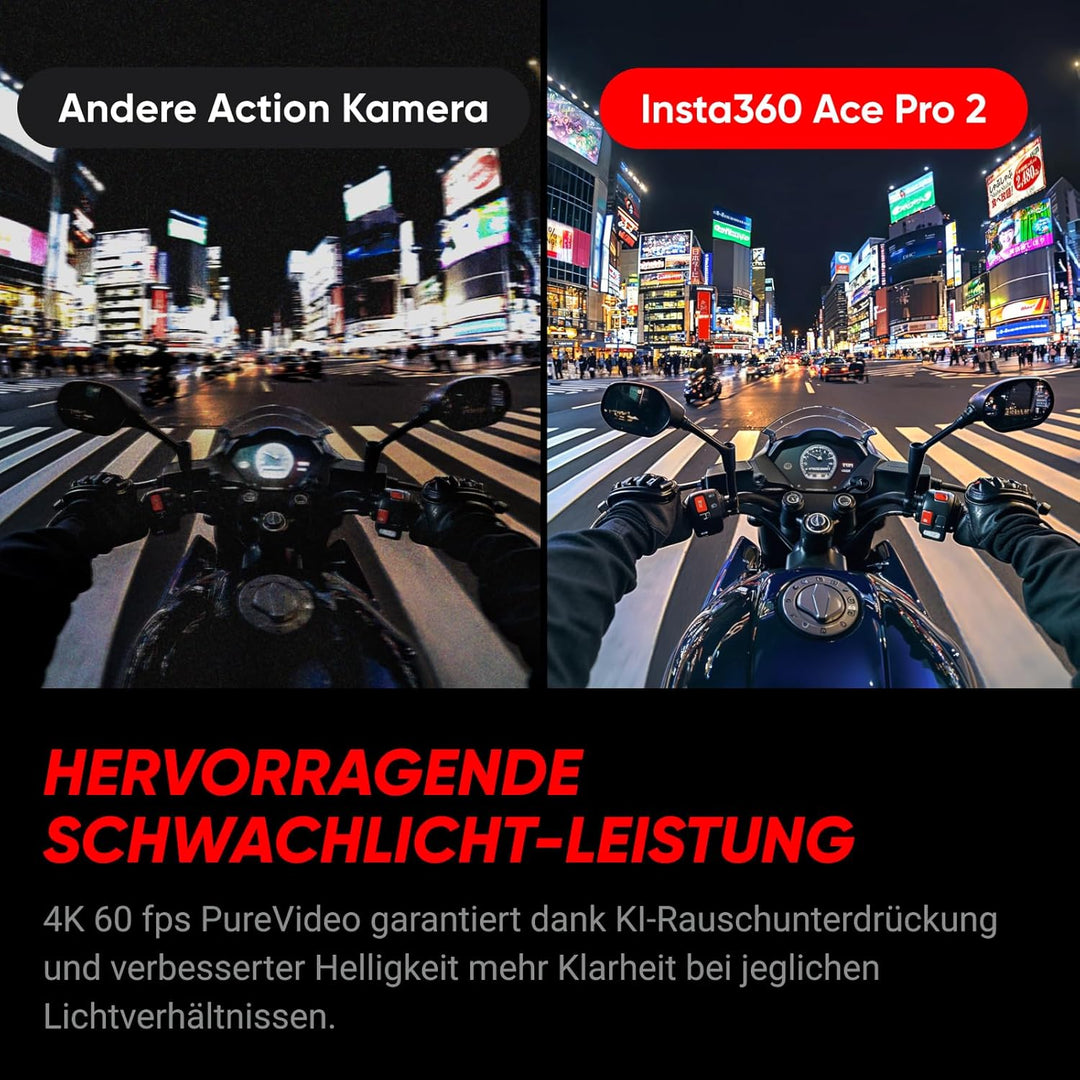 Insta360 Ace Pro 2 Vlog Bundle- 8K wasserdichte Actionkamera mit Leica entwickelt, 1/1,3" Sensor, Du