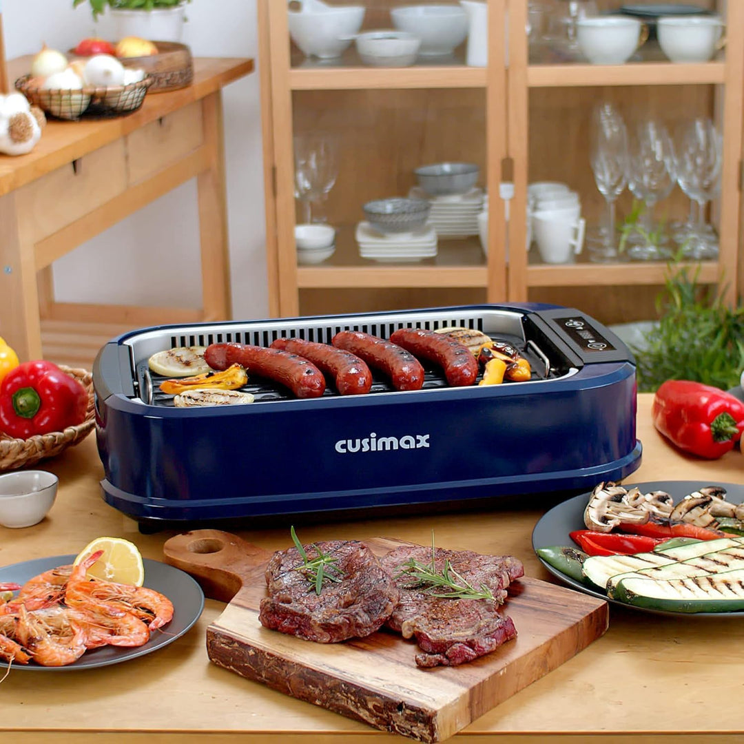 CUSIMAX Steak Grill | 1500W Tischgrill Elektrisch | BBQ-Grill für drinnen und draussen | Elektrogril