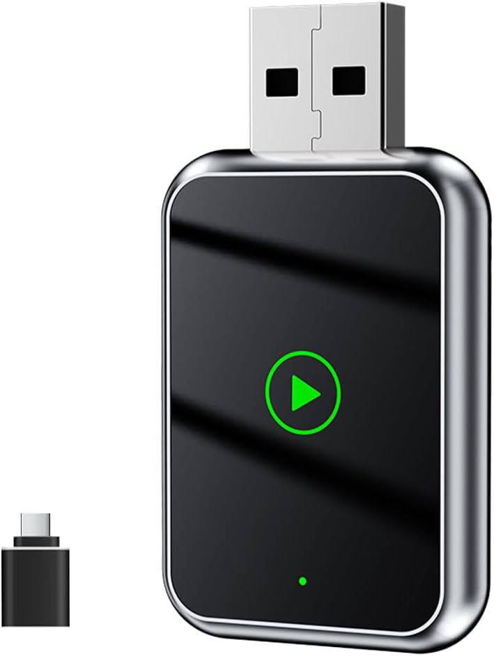 2026 Carplay Wireless Adapter, Android Auto Wireless Adapter, Car Play Adap-TER Auto mit USB und Typ